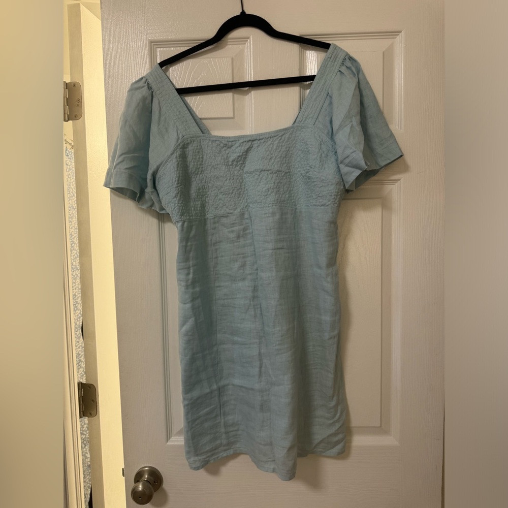 Madewell Sky Blue Linen Dress